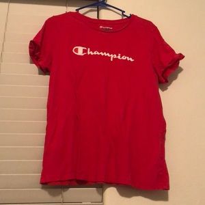 champion red tee
